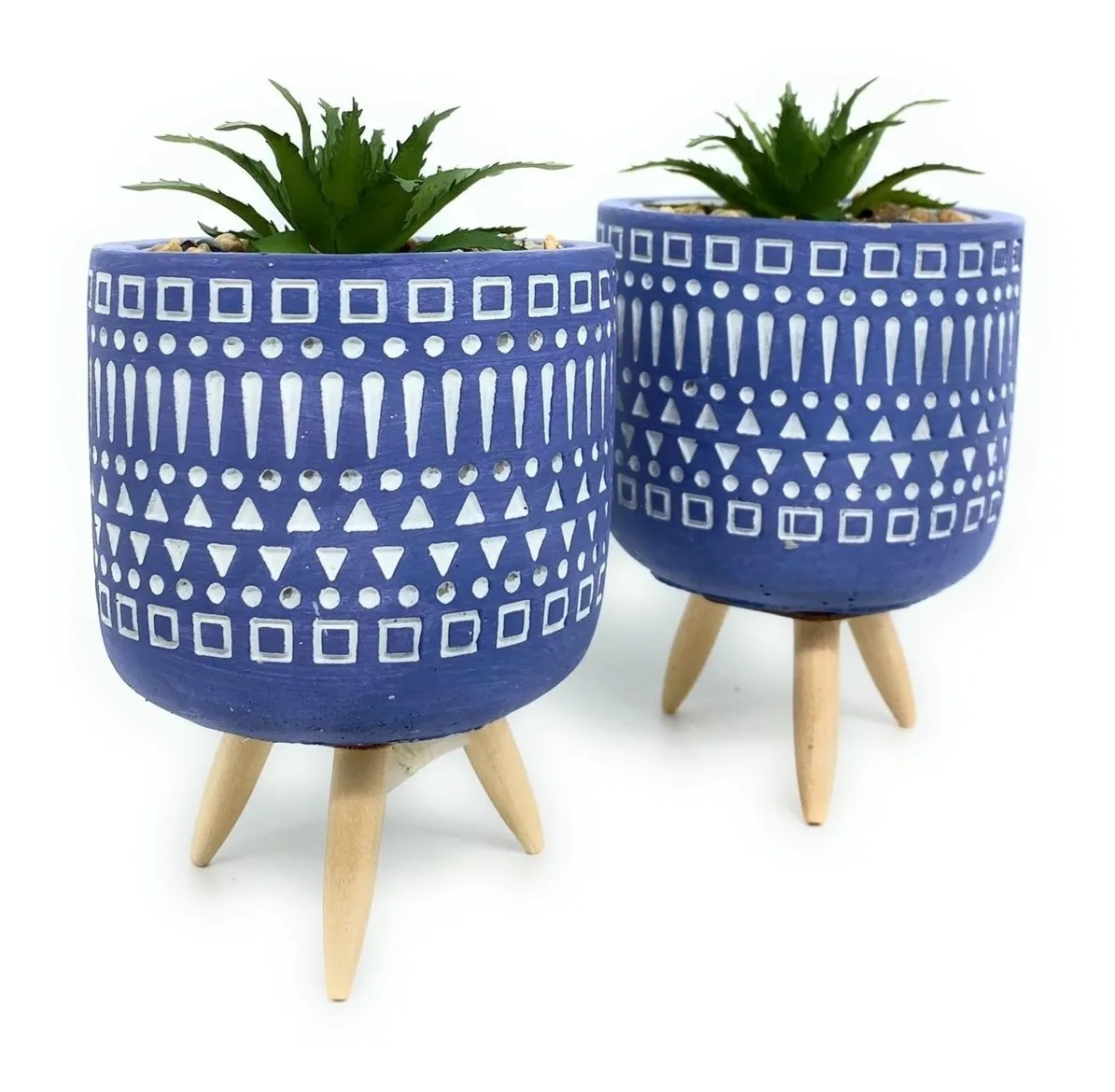 

Kit 2 Vasos Planta Decorativo Sala Escritório Estante Vaso Cimento
