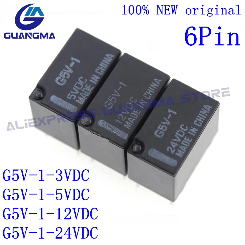 

10PCS 100% new Original Mini Signal Relay G5V-1 5VDC G5V-1-12VDC G5V-1-24VDC G5V-1 G5V-1 3VDC 5VDC 12VDC 24VDC 6Pin SPDT