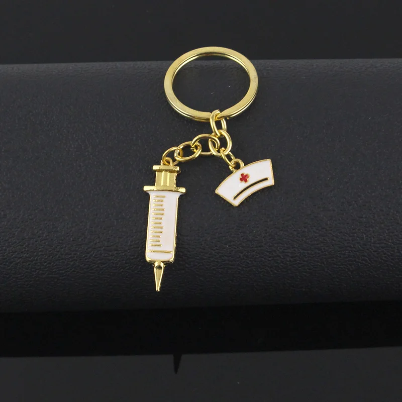 Новый брелок для ключей врач Медицинский инструмент шприц стетоскопа кольцо