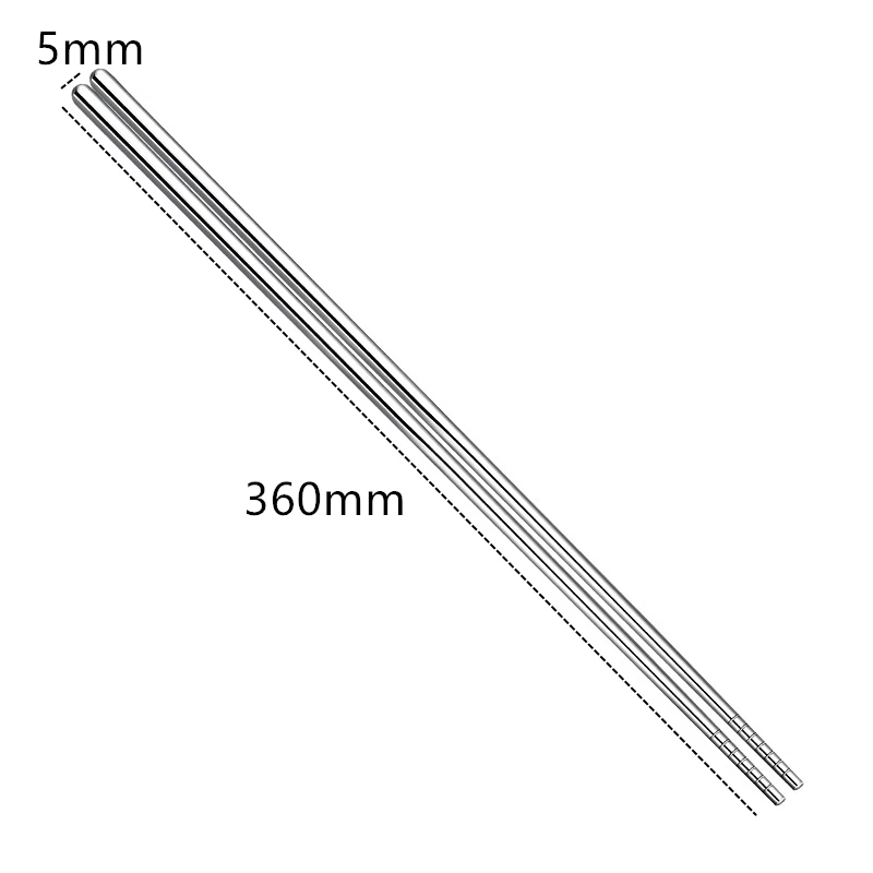 1 Pair Stainless Steel Chinese Long Chopsticks Kitchen Household Deep Fried Cooking Tools Sushi Food  Reusable Tableware images - 6