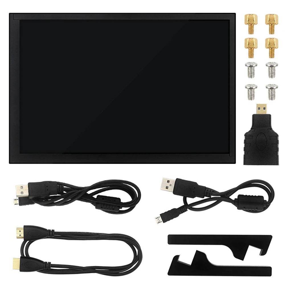 

10.1 Inch for Raspberry Pi 4B/3B+/3B IPS Touch Screen Capacitive Monitor 1280X800 LCD Display with Holder PC Drive Free