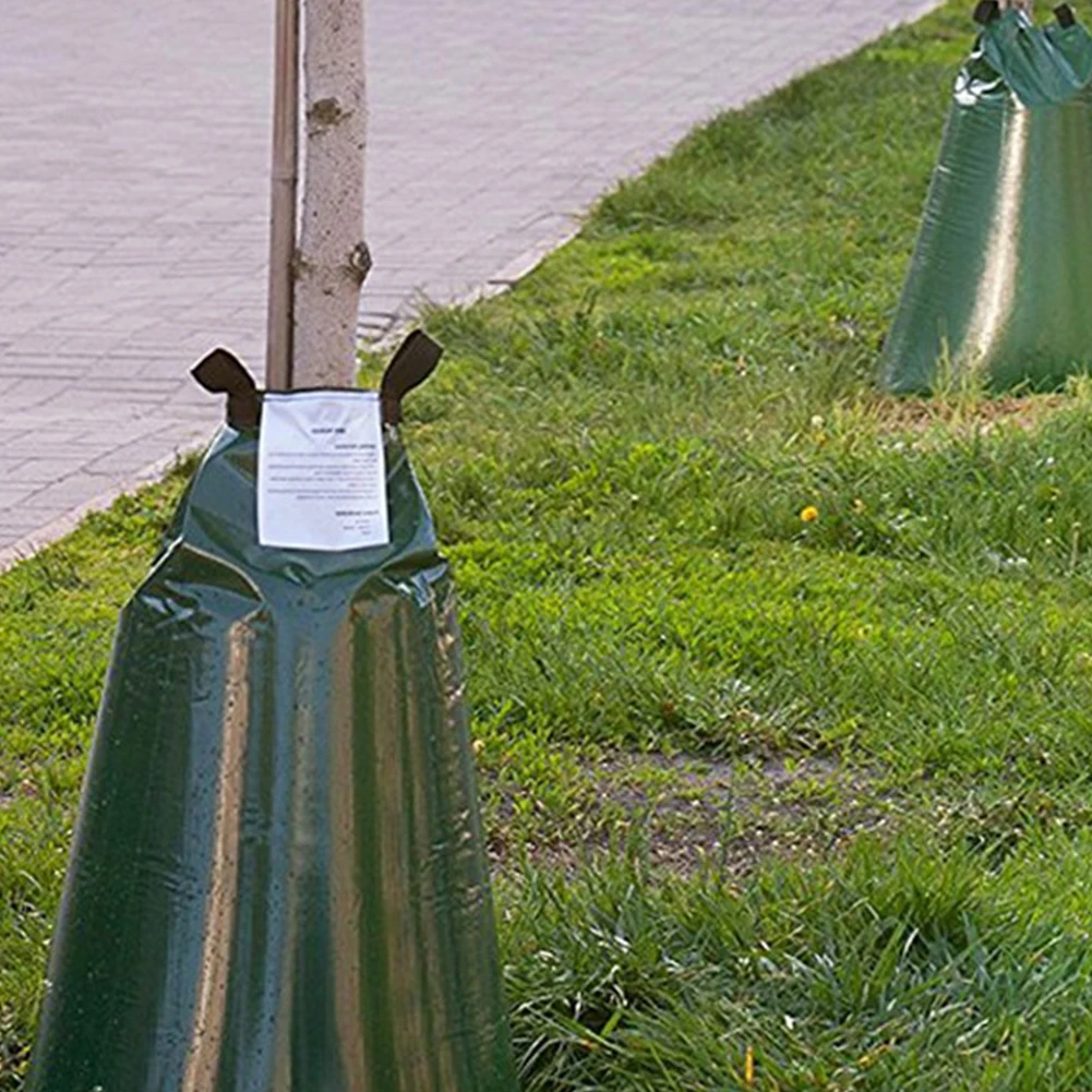 

20 Gallon Reusable Slow Release Hanging Large PVC Tree Watering Bag Plants Drip Irrigation Dark Green Adjustable Garden Tool