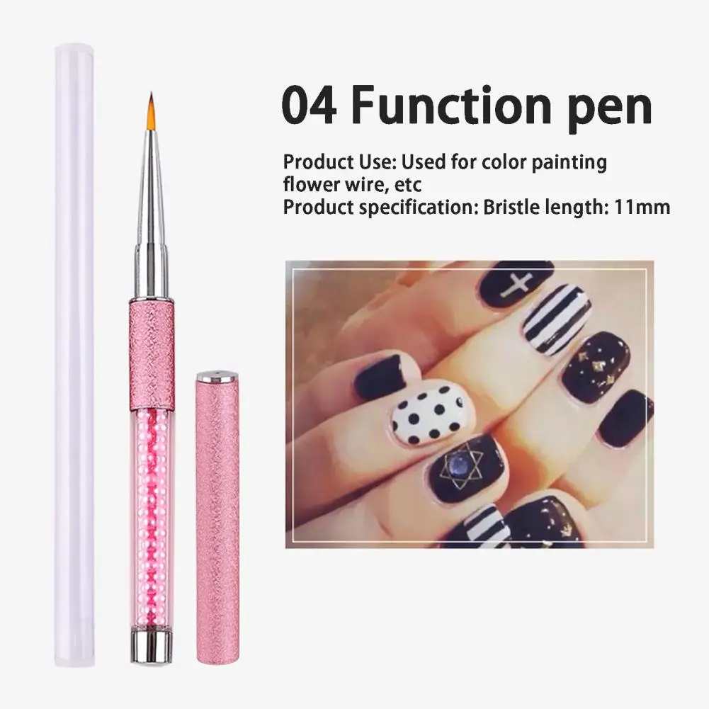 

Nail Drawing Pen Practical High Tenacity Non-shedding Home Supply Nail Art Brush Nail Gradient Pen