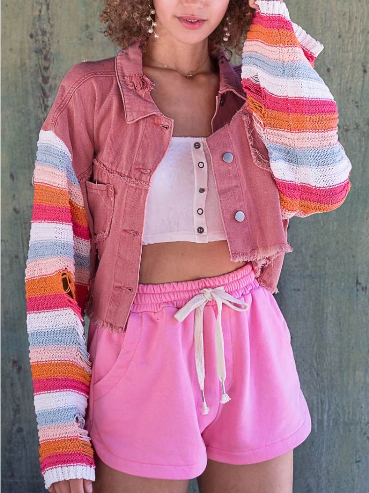 

Jackets for Women 2022 Autumn New Lapel Long Sleeve Patchwork Coat Vintage Clothing Streetwear Ladies Tops Women's Winter Coats