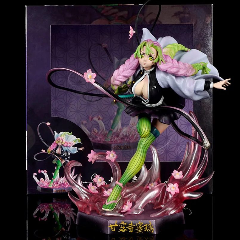 

22cm Anime Demon Slayer Figure Kanroji Mitsuri statue PVC Action Figure Collectible Model Toys Kid Gift