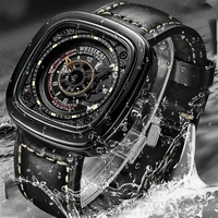 top brand new automatic mens watches business square creative mechanical watch steel luminous waterproof sport male aaa clocks