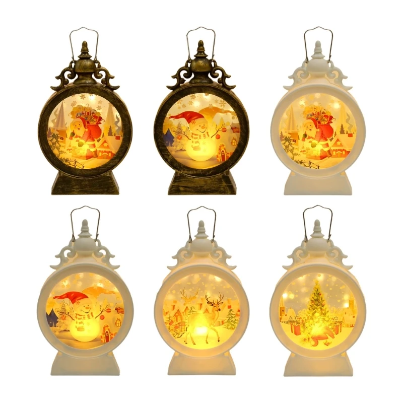 

E9LD светодиодный винтажный фонарь, рождественские украшения, комнатные и уличные ветровые фонари, Электронный светильник для сада, двора, ук...