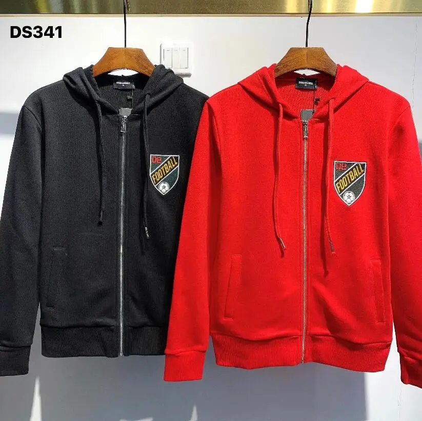 

Men Sportswear Hoodies Cardigans Sweatshirts Dsquared2 Italian Luxury Brand Pullovers Male Hip Hop Casual Sweatshirts