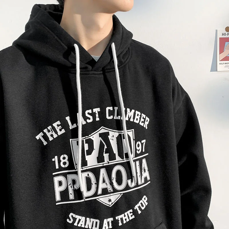 Мужская толстовка с капюшоном и надписью в стиле хип-хоп | одежда
