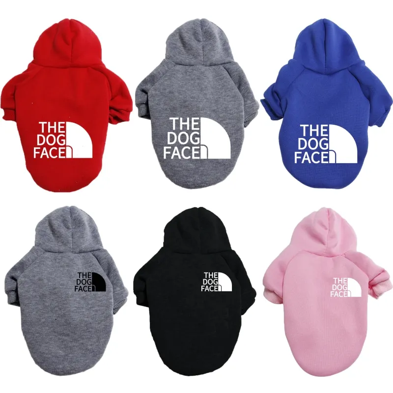 

New Designer Pet Dog Clothes Sweater, Four Seasons Medium and Large Dog Hoodie The Dog Face Labrador French Bulldog Jacket