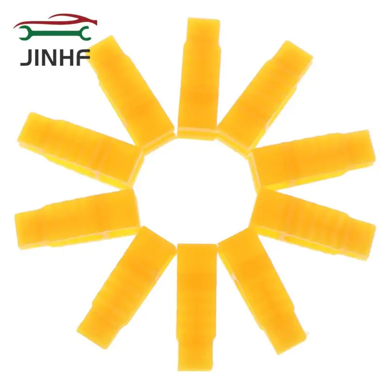 

10 шт. 3*1 см/1,18*0,39 дюйма прочный мини-размер зажим предохранителя инструменты автомобильный предохранитель тяга для автомобильного предохранителя желтый