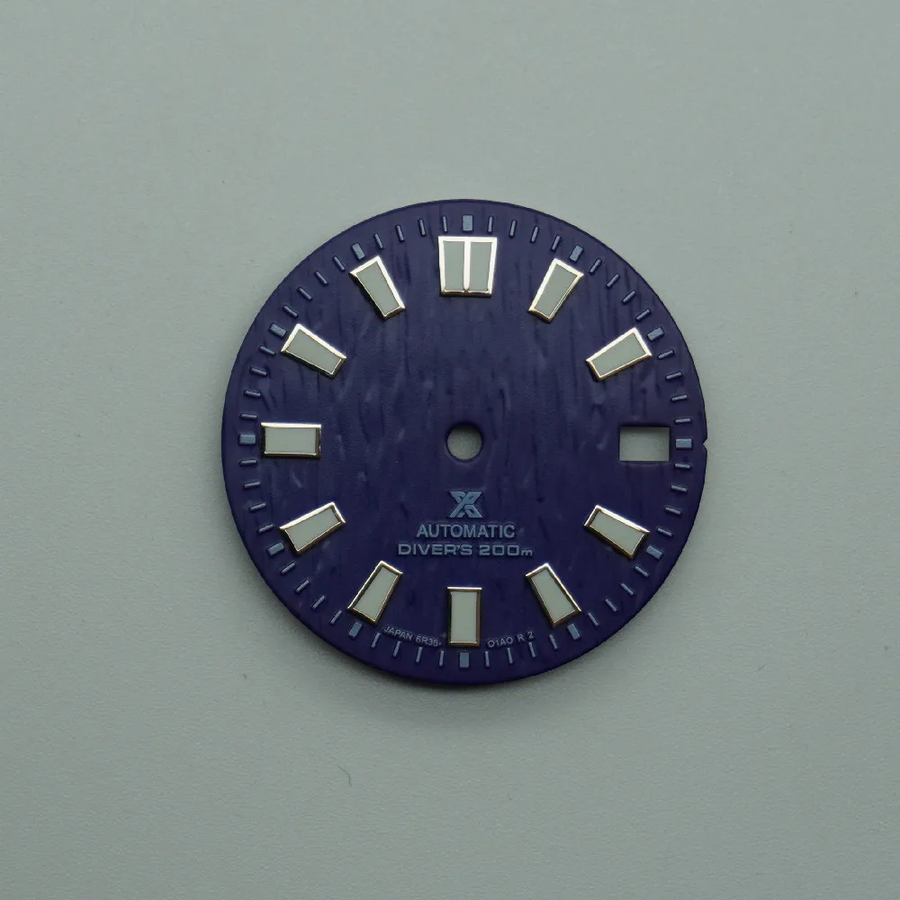 Watch accessories nh35 dial red yellow orange  wihte  blue black with green luminous for diver watches mod NH35/36 movement