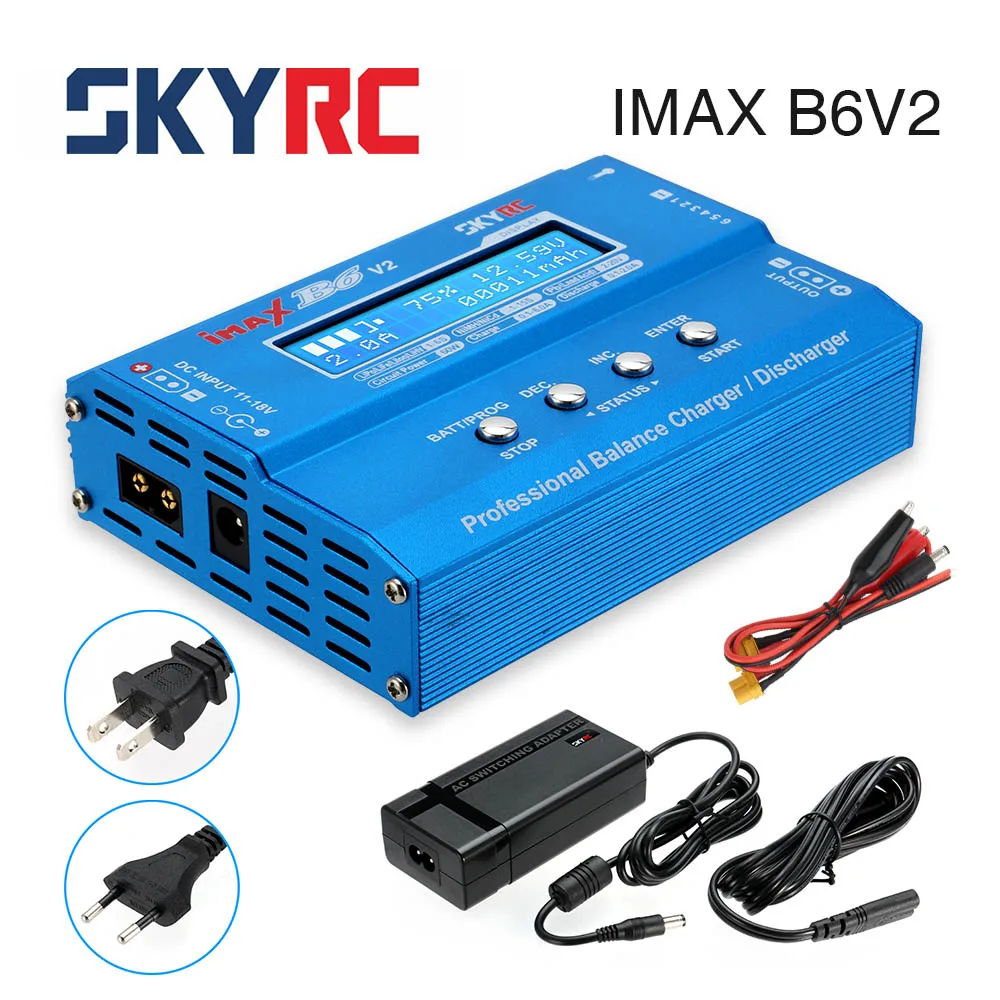 

SKYRC IMAX B6 V2 Balance Charger Discharger LiPo Battery LCD Display for RC Car Drone Airplane Boat DJI Mavic Inspire Phantom