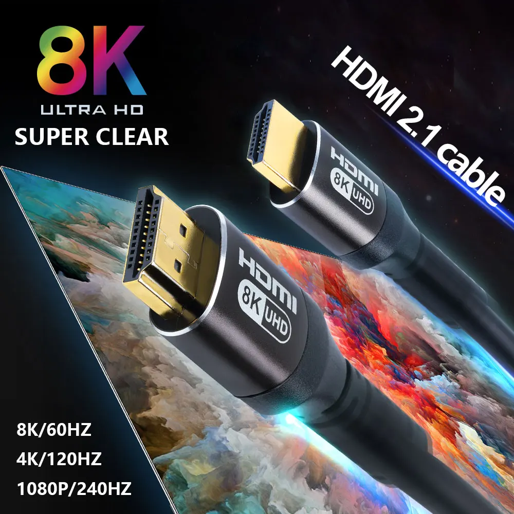 Разветвитель видео и аудио кабель HDMI HD-дисплей высокой четкости 8K/60HZ 4K/12HZ для