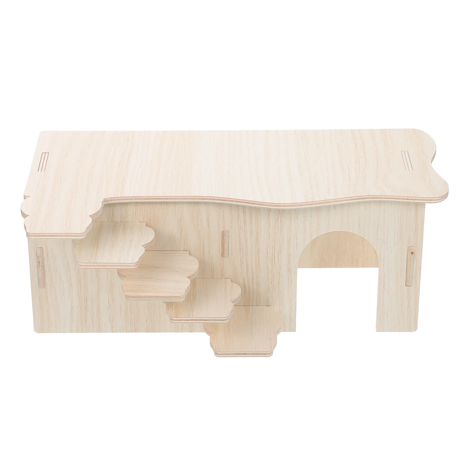 

Hamster Wooden Hideout House Animal Climbing Rat Chinchilla Wood Toy Ladder Toys Mouse Woodland Hide Castle Pets Playground