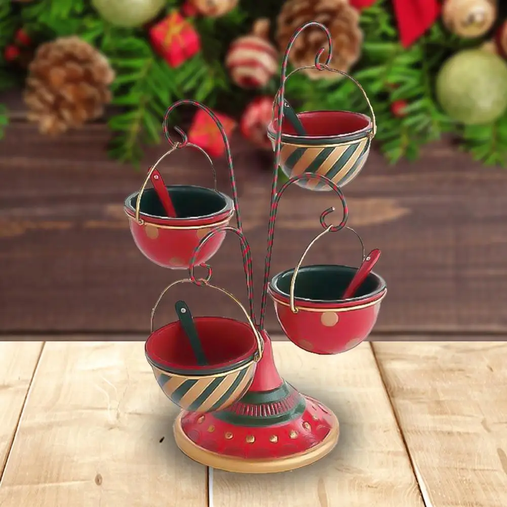 

Snack Stand Small Bowl Hanging Exquisite Workmanship Stable Base Christmas Table Decoration Snack Rack for Party