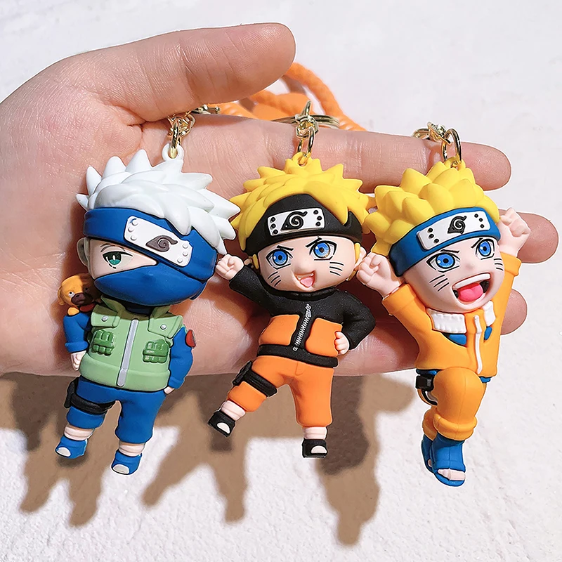 

Cartoon Pendant Keychain Anime Namikaze Minato Uzumaki Doll Creative Car Key Bag Accessories Toys Gift