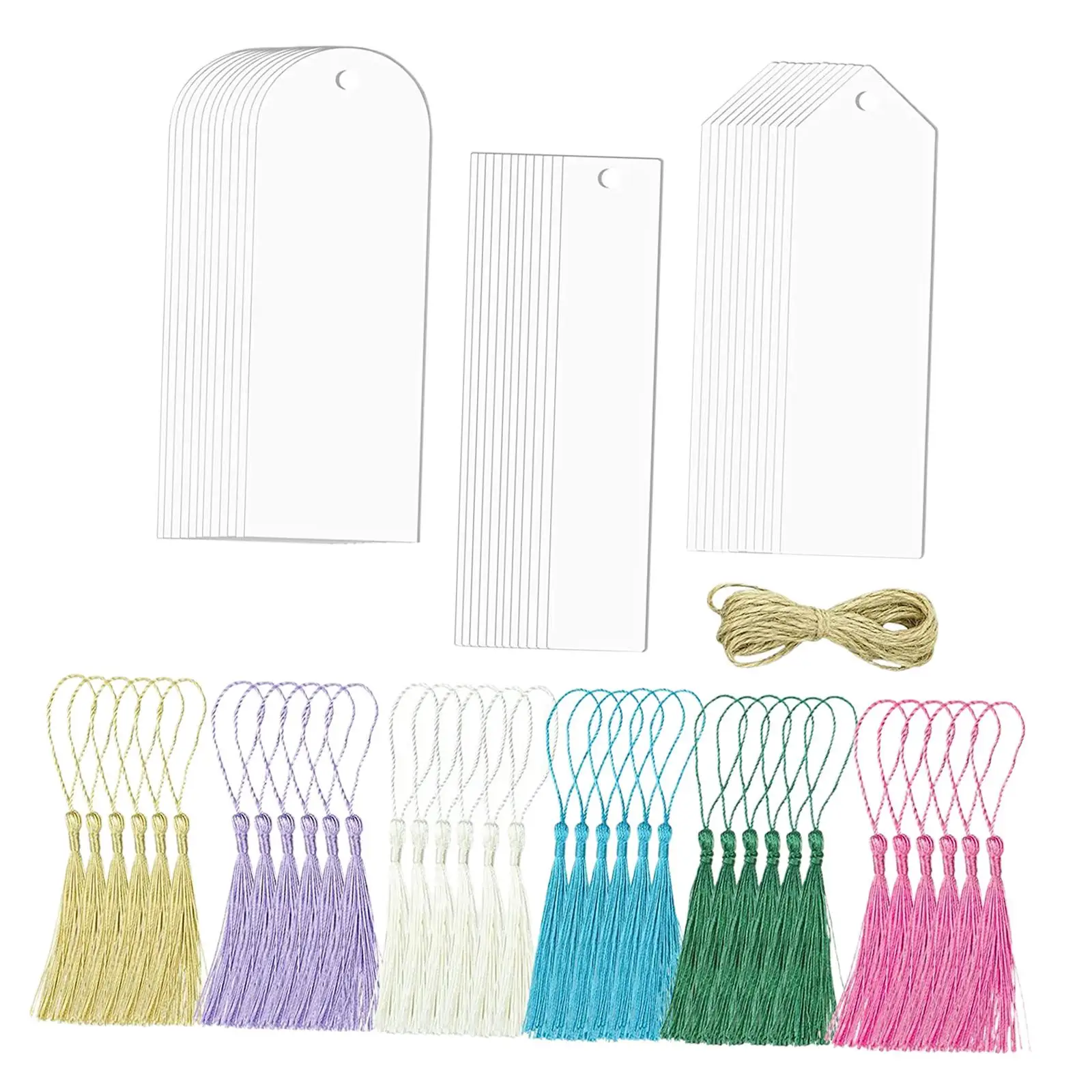 

Набор из 36 необработанных акриловых закладок «сделай сам», 3 формы, закладки для книг, красивый внешний вид, декоративные, изысканные, водоне...