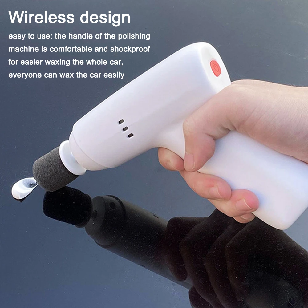 

Portable Car Polishing Machine Wireless Electric Auto Polisher Handheld Rechargeable Car Polishing and Waxing Machine Kit Tools