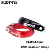 ZTTO MTB Road Bike Mountain Aluminum Bicycle Seatpost Clamp CNC Ultralight 31.8mm 34.9mm Seat Post Tube Clip Cycling Parts