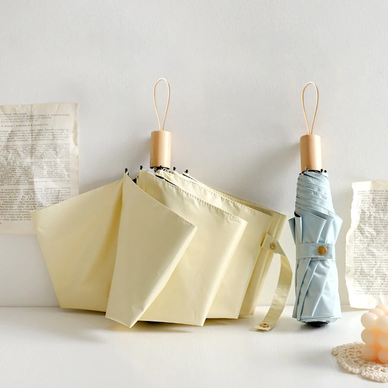 

Umbrella Sun Rain Women Flat Bottom Lightweight Umbrella Parasol Folding Sun Umbrella Mini Umbrella Small Size Easy to Store