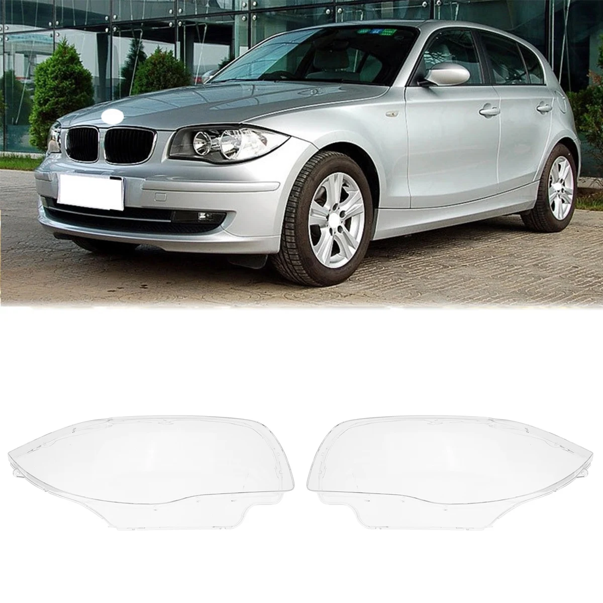 Прозрачная передняя фара налобный фонарь крышка объектива Чехол для BMW E81 E82 E87 E88 1M
