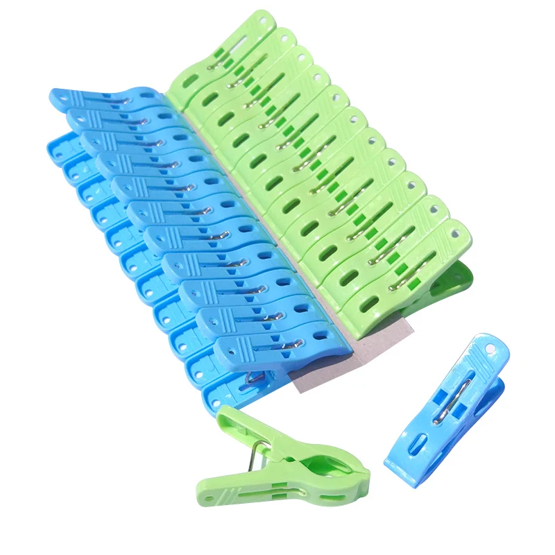 

24pcs / Pack Plastic Clothespins Laundry Hanging Pins Clips Household Clothespins Socks Underwear Drying Rack Holder