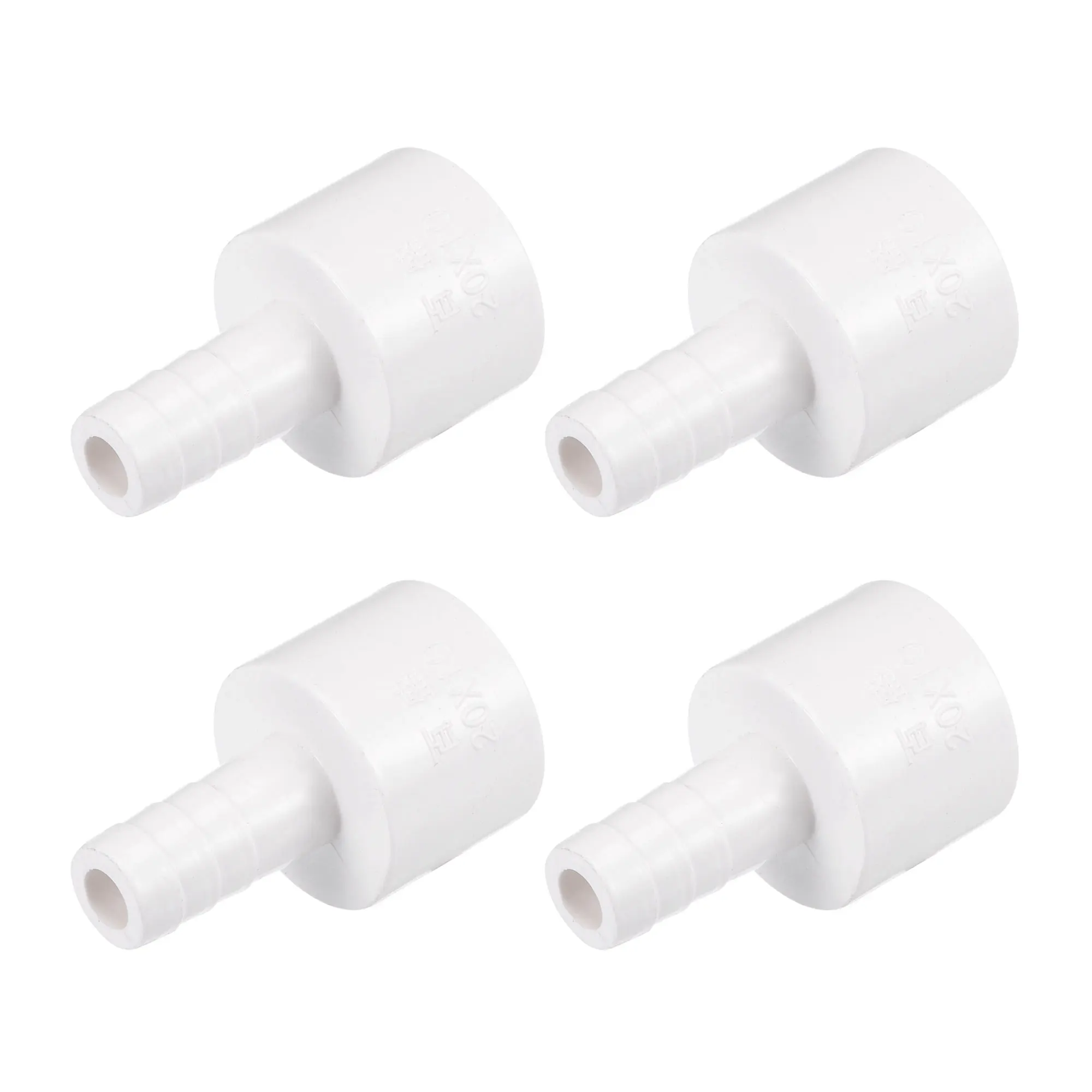 

Uxcell 4pcs PVC Pipe Fitting 10mm Barb x 20mm Socket Straight Tube Hose Connector White