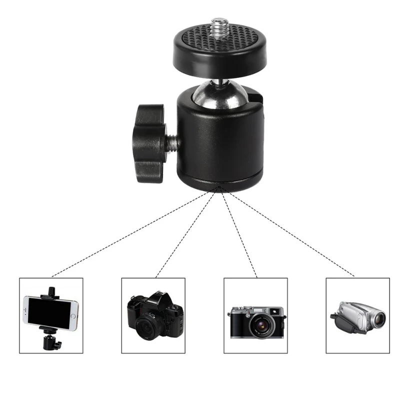 

Винтовой Адаптер 1/4 дюйма, универсальная мини-шаровая Головка для съемки, монопод на 360 градусов для цифровой камеры DSLR, штатив с шаровой головкой
