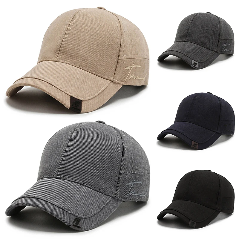 

Men Baseball Caps Summer Unisex Solid Color Plain Curved Sun Hip-Hop Cap Hat Women Adjustable Caps