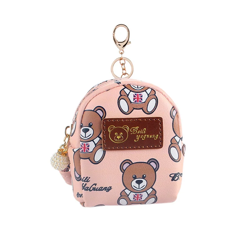 

Women's Coin Purse Cute Bear Cartoon Wallet Small and Convenient Key Chain Money Bag for Student Girls