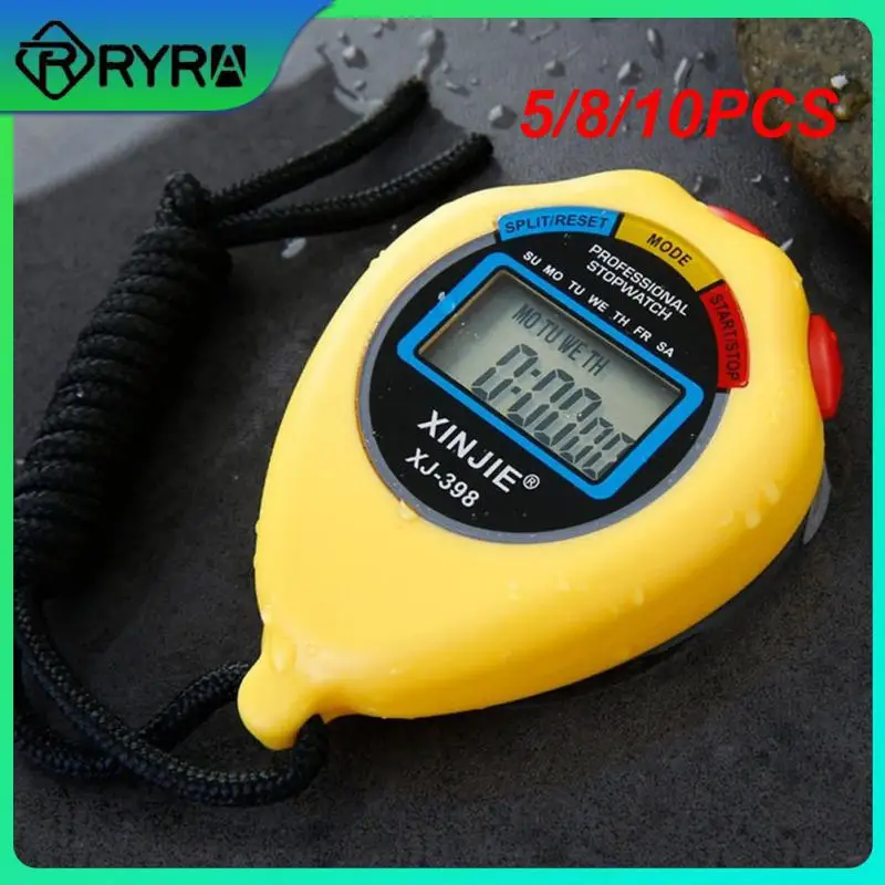 

Sports Stopwatch Timer Waterproof Digital Professional Handheld LCD Handheld Stop Watch For Sports Counter With String Measure