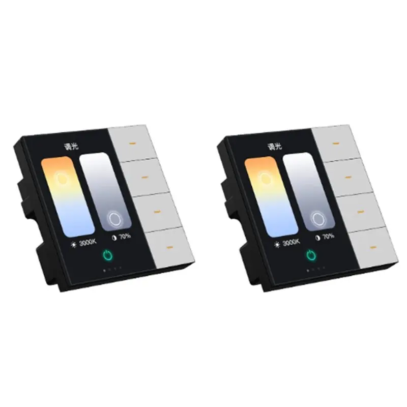 Фото A55T 2X Умная центральная панель управления Tuya Zigbee, настенный выключатель, система беспроводного управления освещением для домашней автоматизации F3-Pro №1