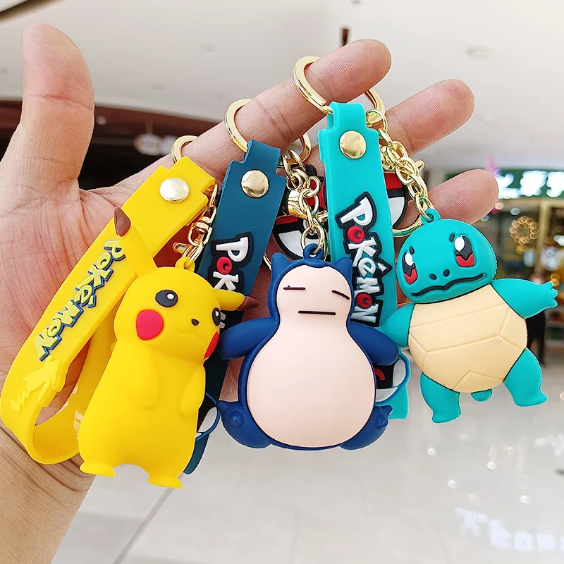 

Брелок для ключей Takara Tomy Baby Pokemon Baby Pikachu, милый мультяшный кукла Psyduck, брелок для ключей, подвеска для школьного портфеля