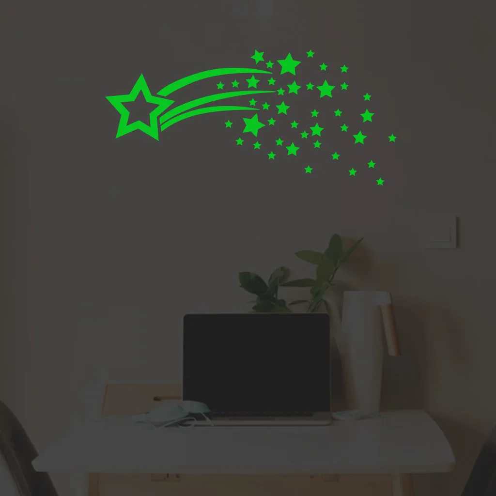 Светящаяся звезда метеоритная Настенная Наклейка для спальни гостиной