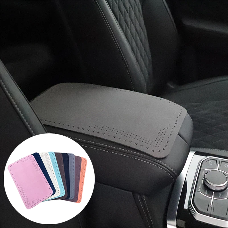 

Чехол для подлокотника автомобиля, дышащий нескользящий чехол из замши, с перфорацией, водонепроницаемые защитные чехлы, 7 цветов