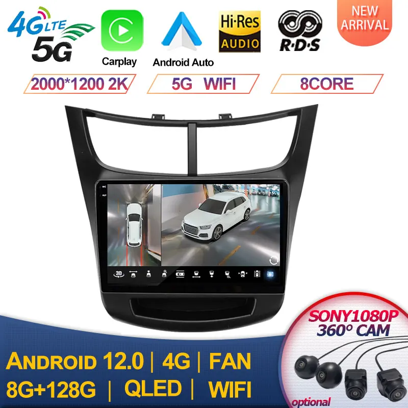 

For Chevrolet Sail aveo 2015- 2019 8 Core Dsp Android 12 Car Radio Multimedia Player Carplay Autoradio gps 2Din dvd
