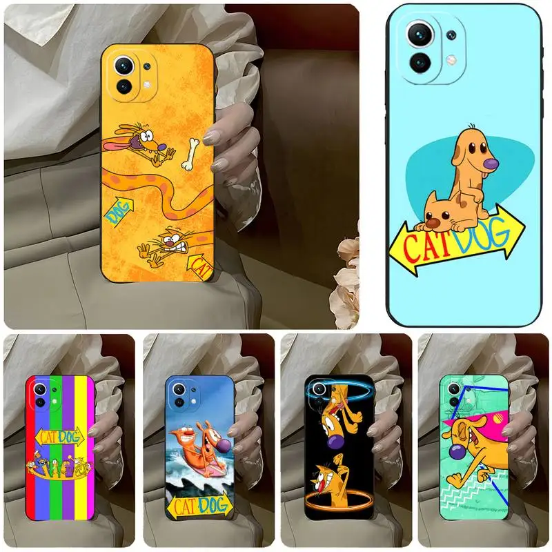 

Cartoon-Cute-Catdog-Anime Phone Case For Xiaomi Mi 12 12Pro 11T 11 11i 11x 9t 10t Redmi 9 8 Poco M3 Pro X3 Nfc F3 Cover