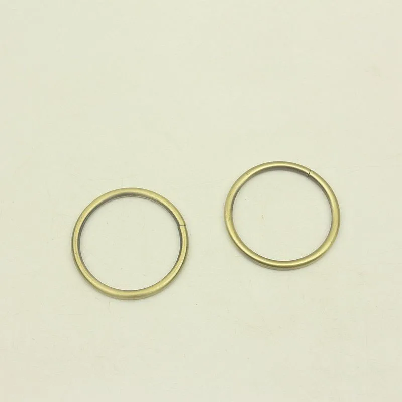 30Pcs Unwelded O Ring Metal Round Circle 38mm for Clothing Handbag Decoration Button Hardware Leather Crafts Accessories