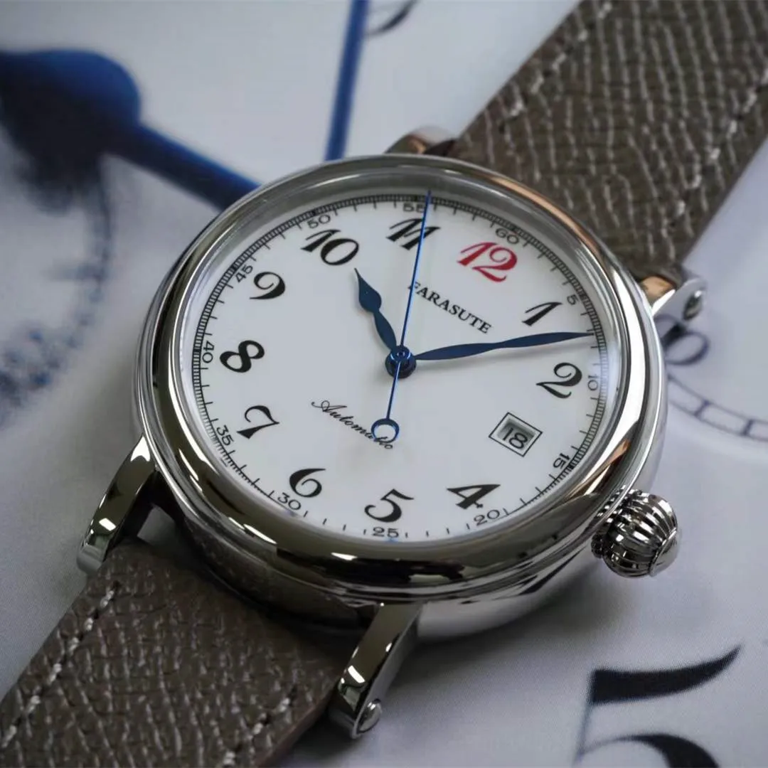 FARASUTE мужские автоматические часы 40 мм роскошные ретро механические наручные с