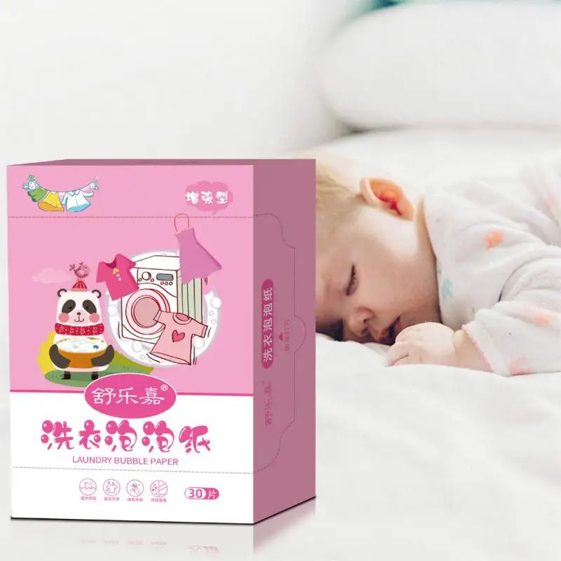 

Laundry Bubble Tablet Underwear Clothes Cleaning Fragrance Laundry Bubble Paper Cleaning Strong Decontamination Laundry Tablet