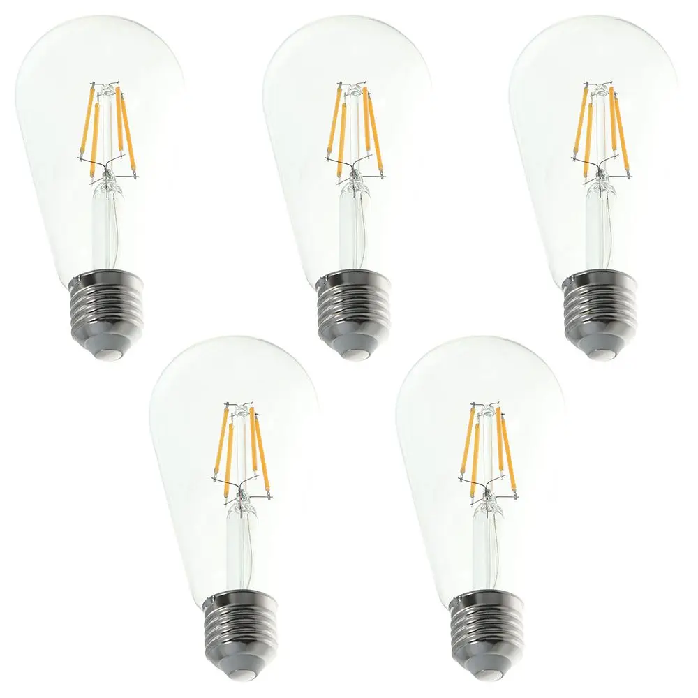 

5 шт., популярная лампа накаливания 6 Вт, лампочка E27, винтажная лампа