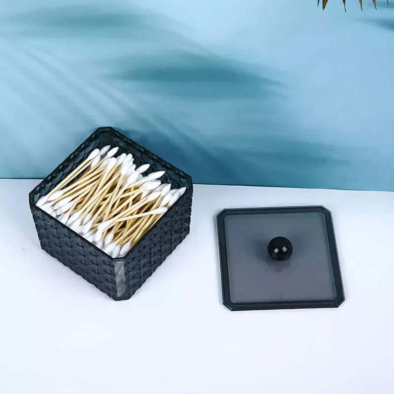 

Newblack acrylic cosmetic storage box cotton swab container cotton pad lipstick jewelry storage box
