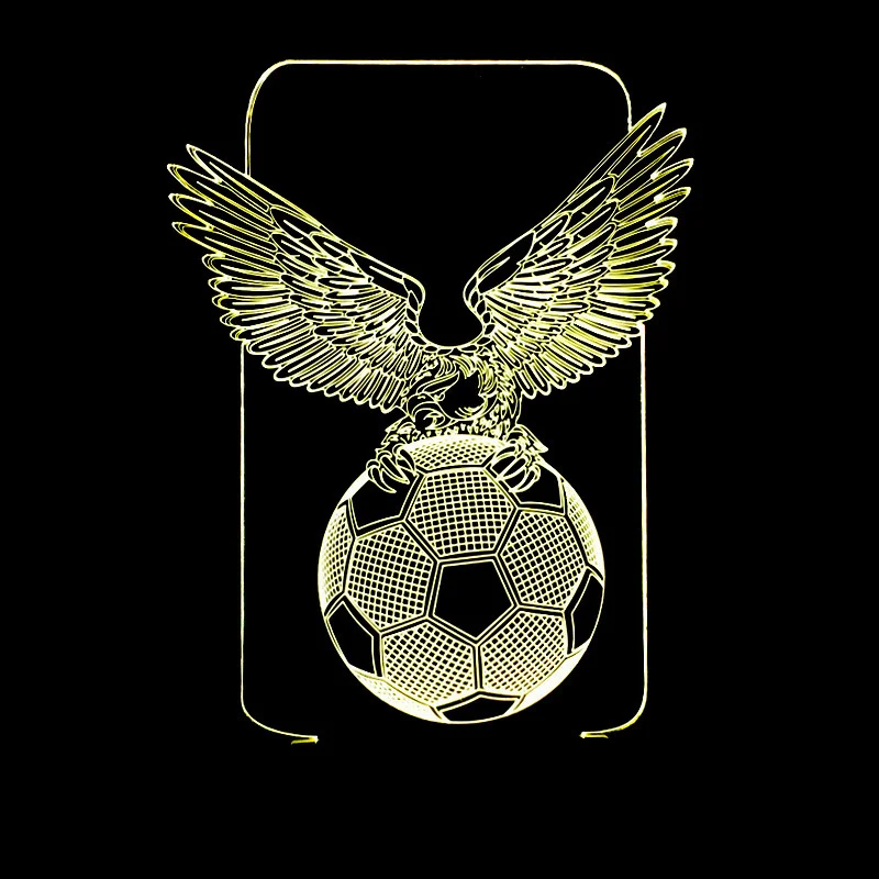 

Football 3D Acrylic Lamp Eagle LED Decorations Lights Lighting Home Decor Lights Led Lights for Room Lighting Decoration