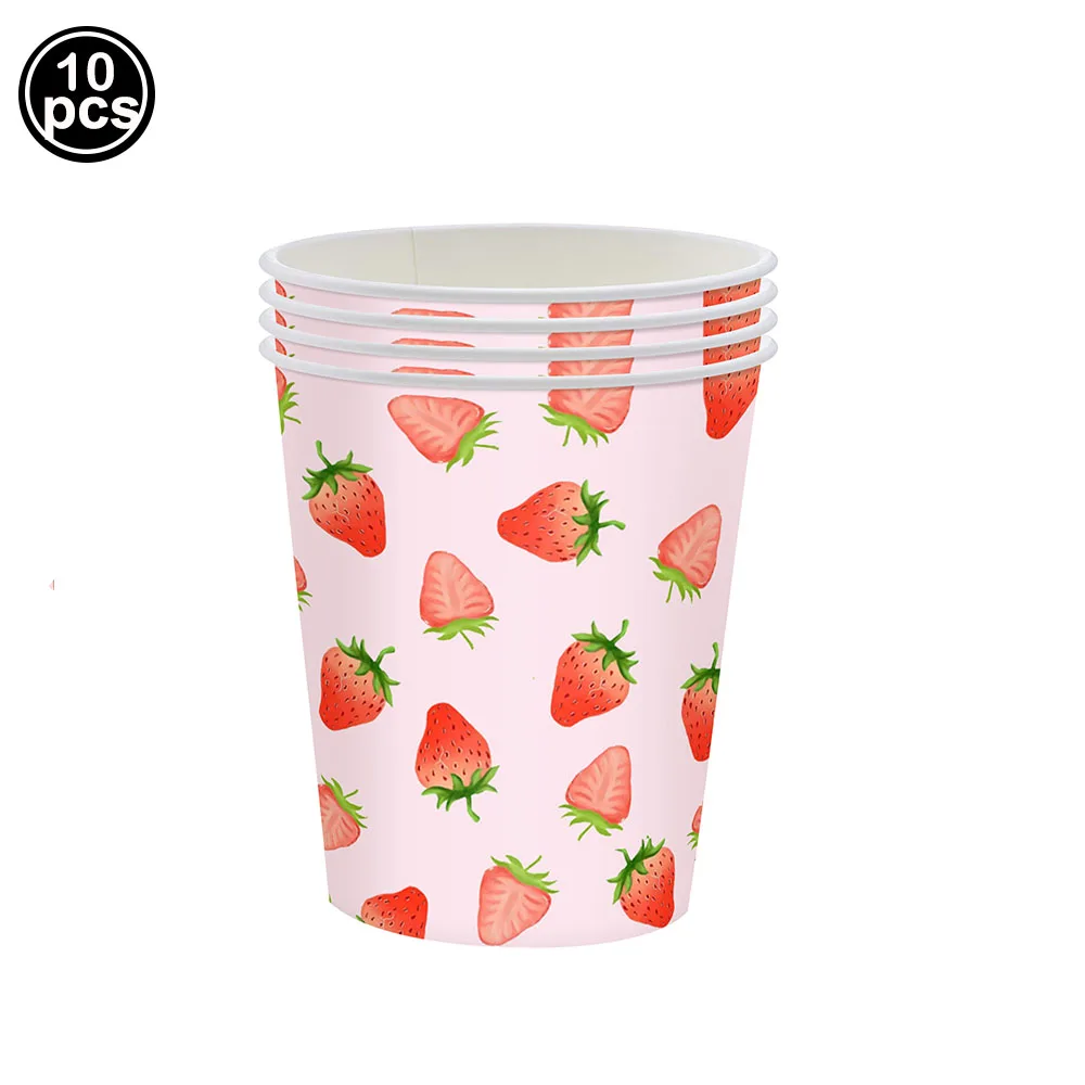 

Набор посуды для вечеринки на тему клубники