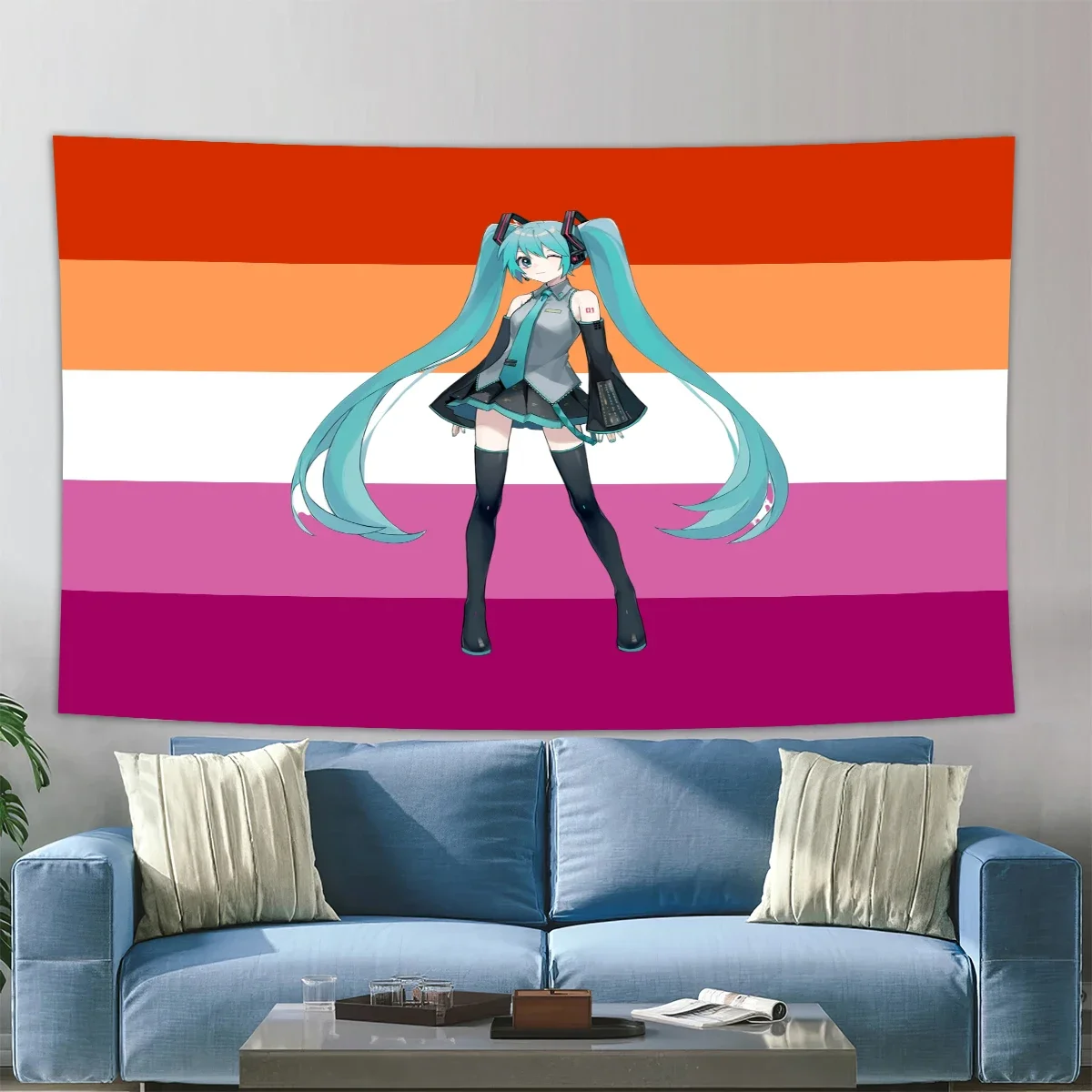 

Гобелен H-Hatsunes M-Miku с американским флагом