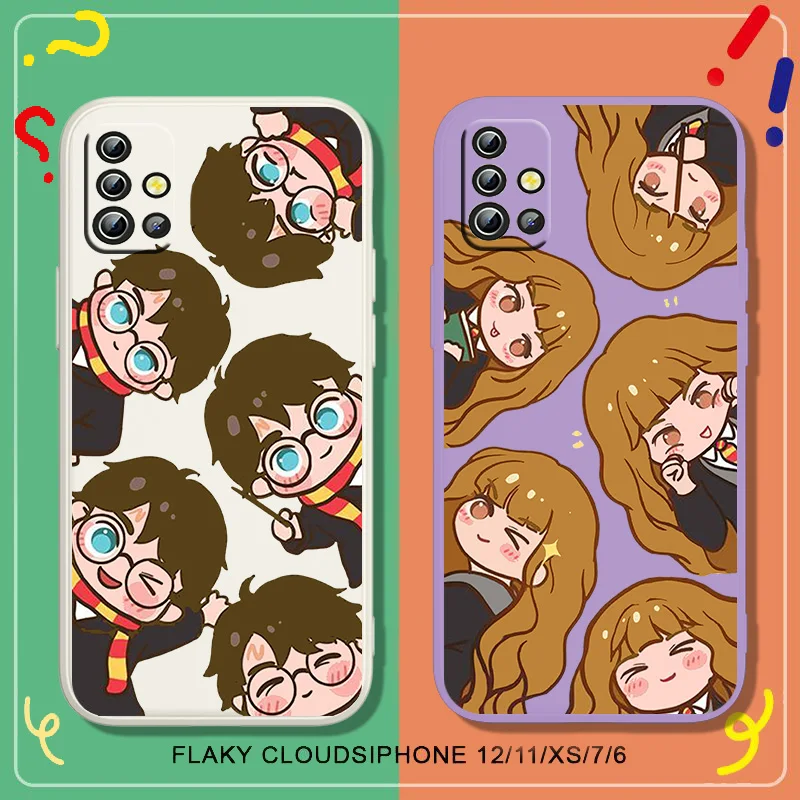 

Cute Potterr Protagonist Harryy Phone Case For OPPO Reno 7 6 SE Z Find X5 X3 X2 Neo Lite Pro Liquid Rope Funda Cover Back Capa