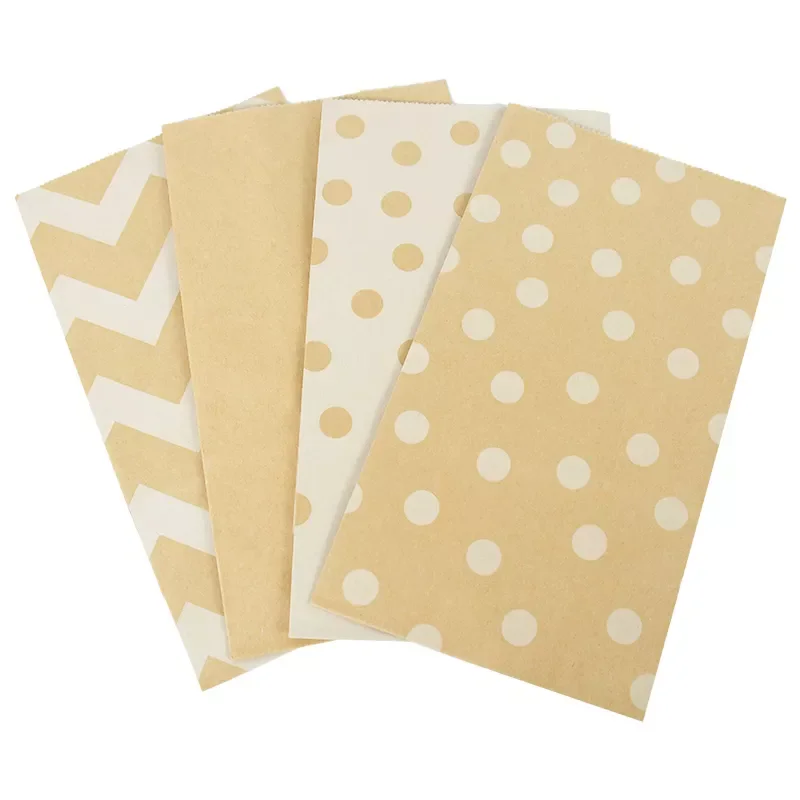 

Kraft Paper Bag Biscuit Candy Food Cookie Snack Baking Treat Bags Wedding Birthday Party Christmas Gift Packaging Supplies
