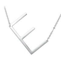 fashion stainless steel name necklace letter choker necklace pendant gift e