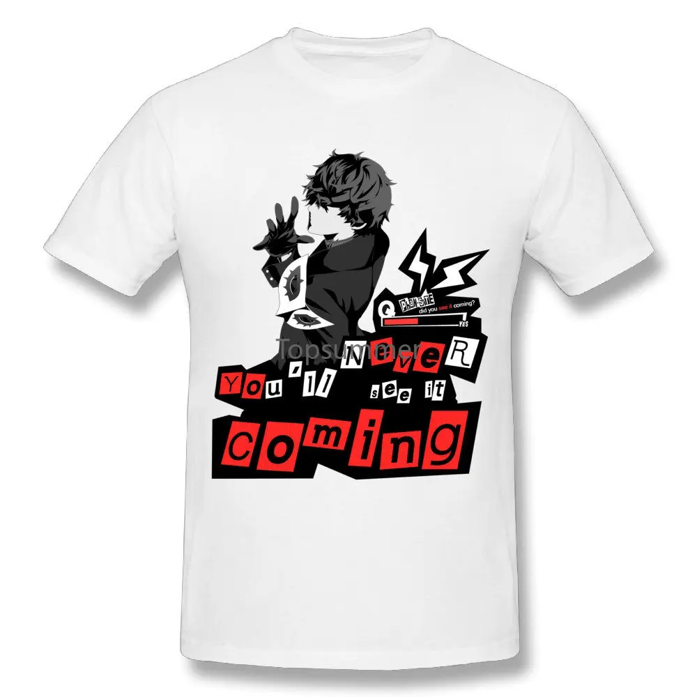 

Fashion Game Persona 5 T Shirt Summer Fashion Never See It Coming Great Design T Shirt Summer Man Camiseta